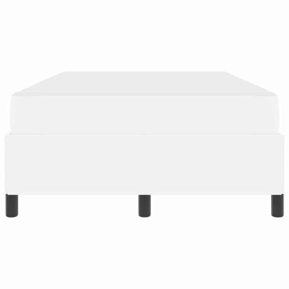Рамка за легло с матрак Бяло 120 x 200 cm текстил