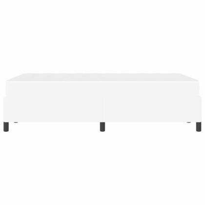Рамка за легло с матрак Бяло 120 x 200 cm текстил