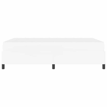 Рамка за легло с матрак Бяло 140 x 190 cm текстил