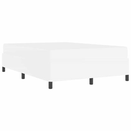Рамка за легло с матрак Бяло 140 x 190 cm текстил