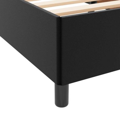 Рамка за легло с матрак Черно 140 x 200 cm текстил