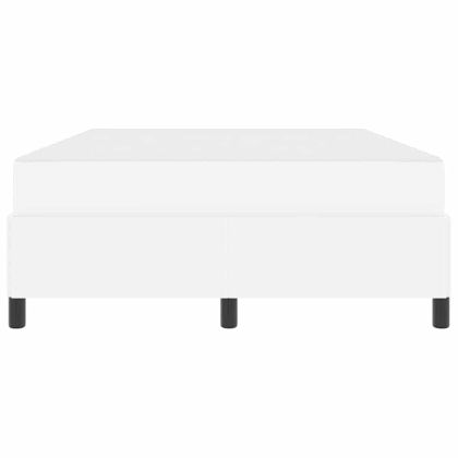 Рамка за легло с матрак Бяло 160 x 200 cm текстил