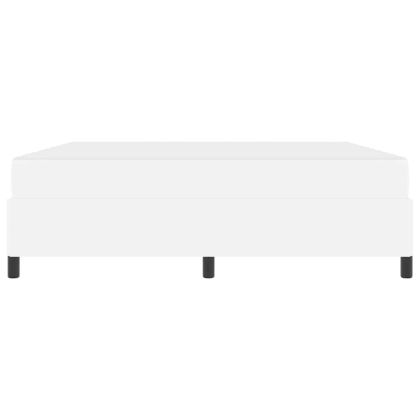 Рамка за легло с матрак Бяло 180 x 200 cm текстил
