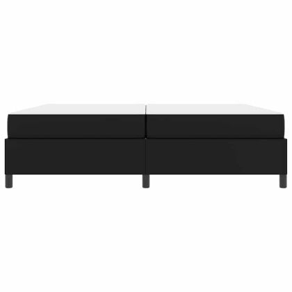 Рамка за легло с матрак Черно 200 x 200 cm текстил