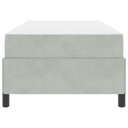 Рамка за легло с матрак Светлосиво 80 x 200 cm текстил