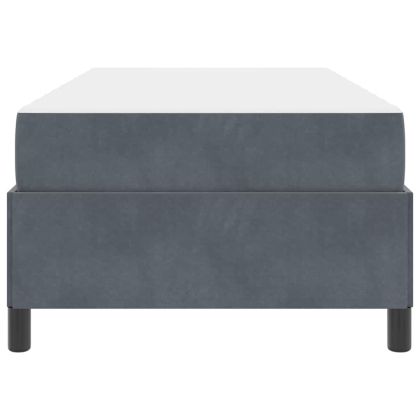 Рамка за легло с матрак Тъмен сив 90 x 190 cm текстил