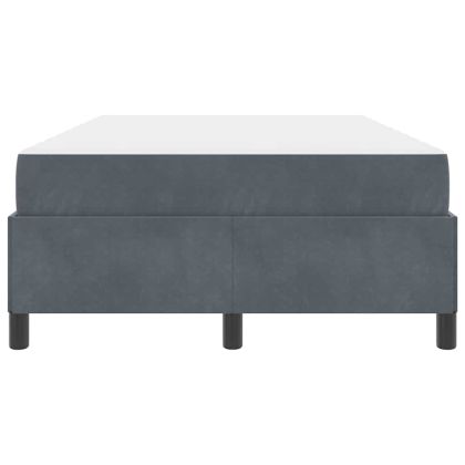 Рамка за легло с матрак Тъмен сив 120 x 190 cm текстил