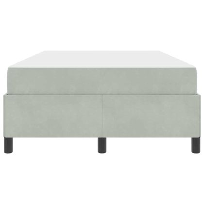 Рамка за легло с матрак Светлосиво 120 x 200 cm текстил