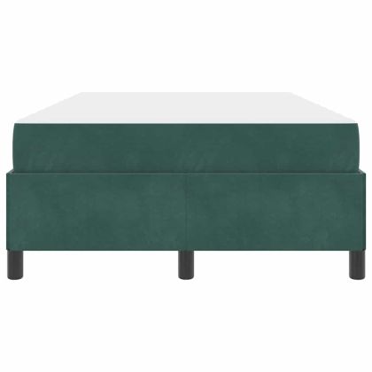 Рамка за легло с матрак Тъмен зелен 120 x 200 cm текстил