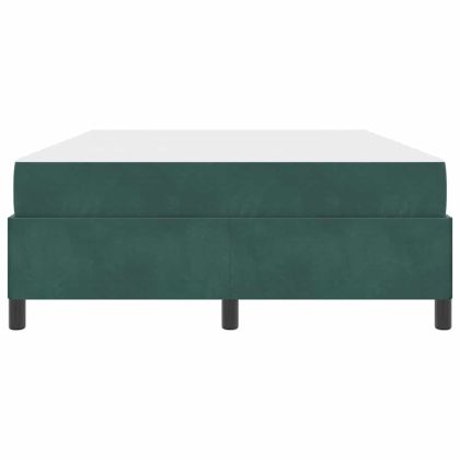 Рамка за легло с матрак Тъмен зелен 140 x 190 cm текстил