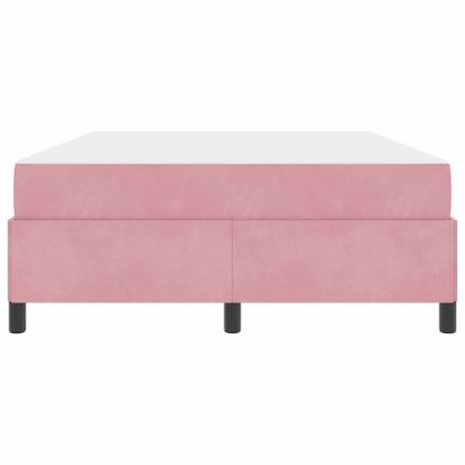 Рамка за легло с матрак Розово 140 x 190 cm текстил