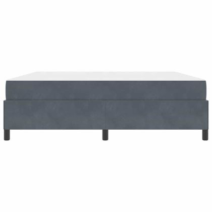 Рамка за легло с матрак Тъмен сив 180 x 200 cm текстил