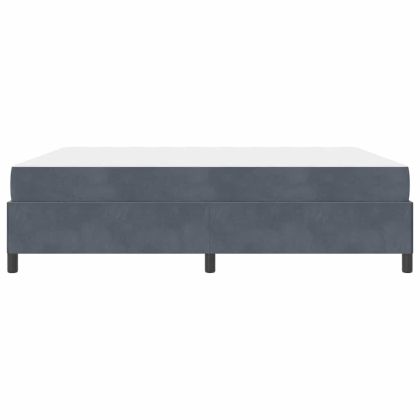Рамка за легло с матрак Тъмен сив 180 x 200 cm текстил