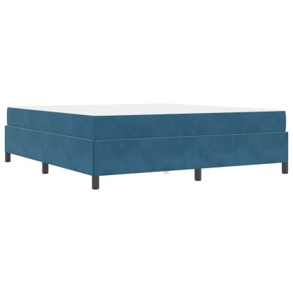 Рамка за легло с матрак Тъмен син 180 x 200 cm текстил