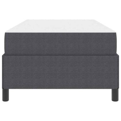 Рамка за легло с матрак Тъмен сив 80 x 200 cm текстил