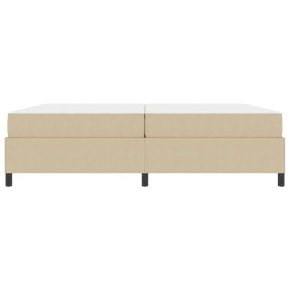 Рамка за легло с матрак Светлозелено сиво 200 x 200 cm текстил