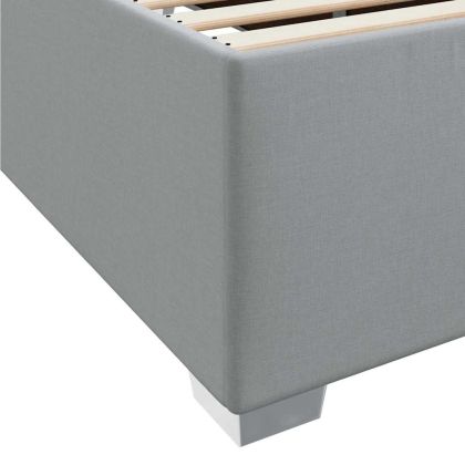 Рамка за легло с матрак Светлосиво 80 x 200 cm текстил