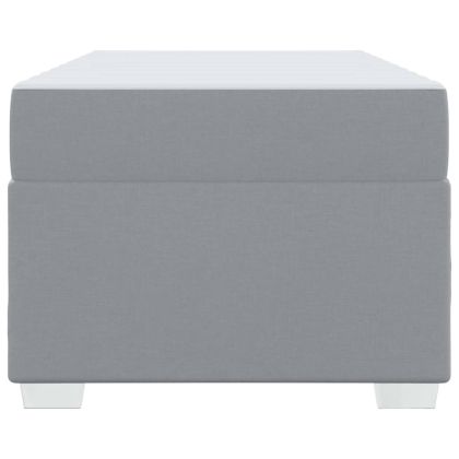 Рамка за легло с матрак Светлосиво 90 x 200 cm текстил