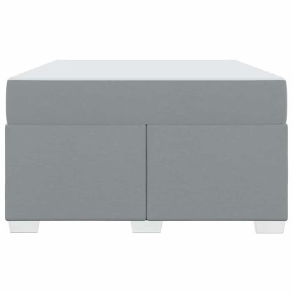 Рамка за легло с матрак Светлосиво 120 x 200 cm текстил