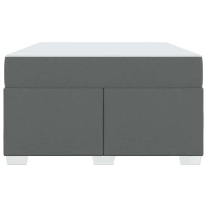 Рамка за легло с матрак Тъмен сив 120 x 200 cm текстил