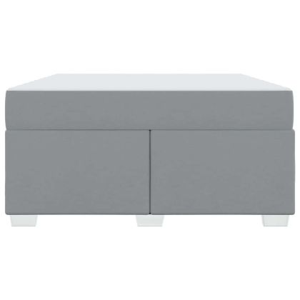 Рамка за легло с матрак Светлосиво 140 x 200 cm текстил