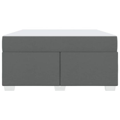 Рамка за легло с матрак Тъмен сив 140 x 200 cm текстил