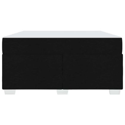 Рамка за легло с матрак Черно 140 x 200 cm текстил