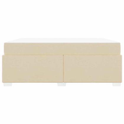 Рамка за легло с матрак Крем 180 x 200 cm текстил