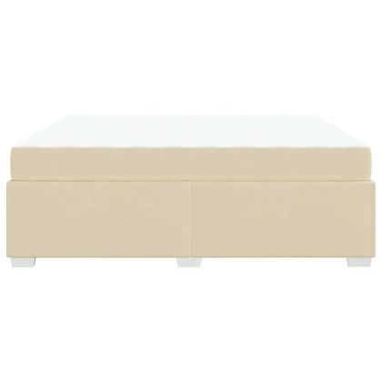 Рамка за легло с матрак Крем 180 x 200 cm текстил