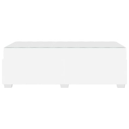 Рамка за легло с матрак Бяло 80 x 200 cm текстил