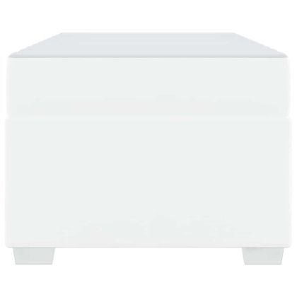 Рамка за легло с матрак Бяло 90 x 190 cm текстил