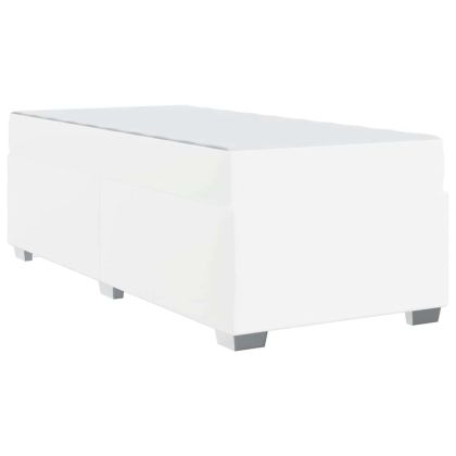 Рамка за легло с матрак Бяло 90 x 190 cm текстил