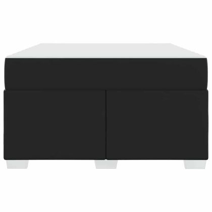 Рамка за легло с матрак Черно 120 x 190 cm текстил