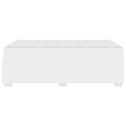 Рамка за легло с матрак Бяло 120 x 190 cm текстил