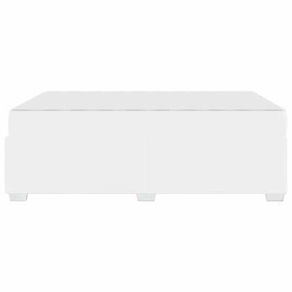 Рамка за легло с матрак Бяло 140 x 200 cm текстил