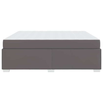Рамка за легло с матрак Сив 180 x 200 cm текстил