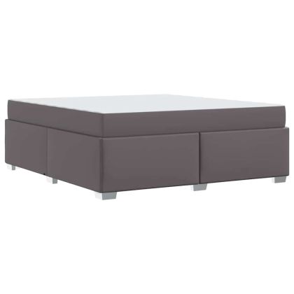 Рамка за легло с матрак Сив 180 x 200 cm текстил