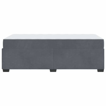 Рамка за легло с матрак Тъмен сив 90 x 190 cm текстил
