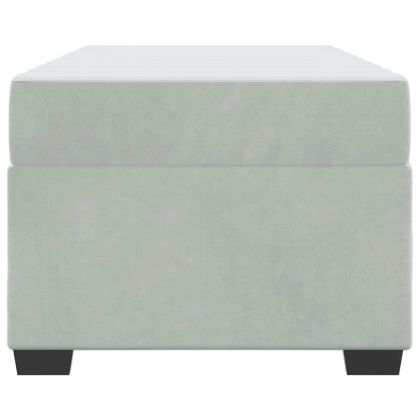 Рамка за легло с матрак Светлосиво 90 x 200 cm текстил