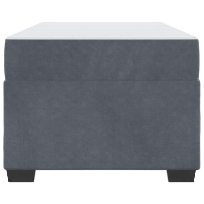 Рамка за легло с матрак Тъмен сив 90 x 200 cm текстил