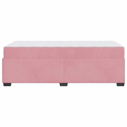 Рамка за легло с матрак Розово 100 x 200 cm текстил