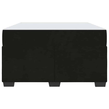 Рамка за легло с матрак Черно 120 x 200 cm текстил