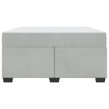 Рамка за легло с матрак Светлосиво 160 x 200 cm текстил