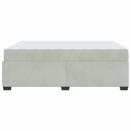 Рамка за легло с матрак Светлосиво 160 x 200 cm текстил