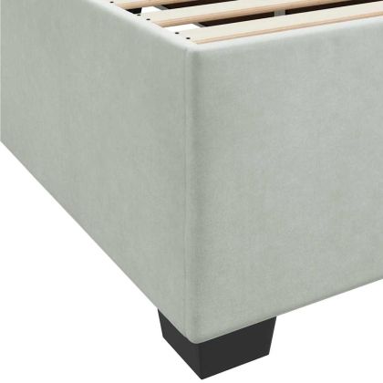 Рамка за легло с матрак Светлосиво 160 x 200 cm текстил