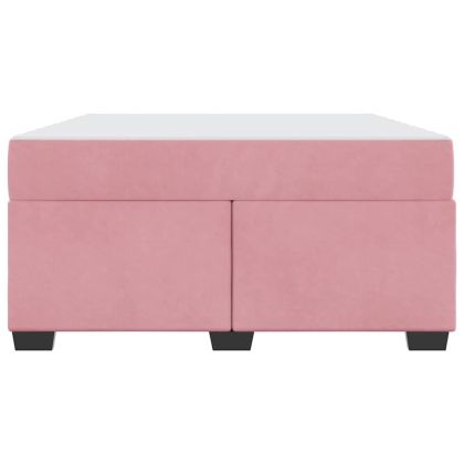 Рамка за легло с матрак Розово 160 x 200 cm текстил