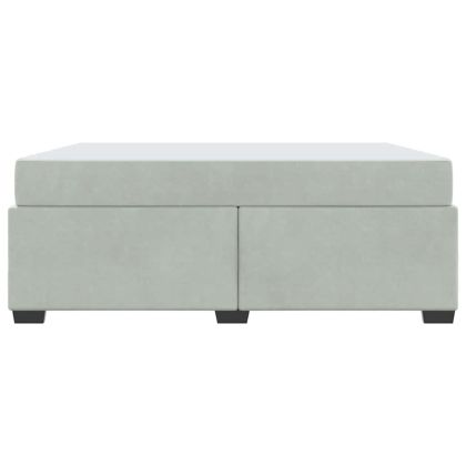 Рамка за легло с матрак с матрак Светлосиво 180 x 200 cm Кадифе