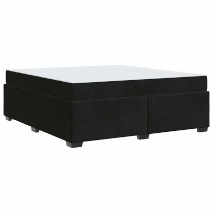 Рамка за легло с матрак Черно 180 x 200 cm текстил