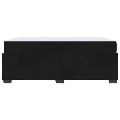 Рамка за легло с матрак Черно 180 x 200 cm текстил