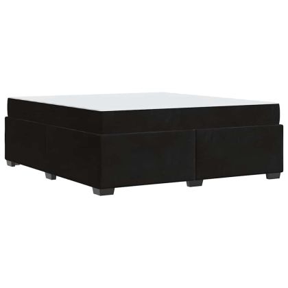 Рамка за легло с матрак Черно 180 x 200 cm текстил